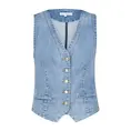 Red Button - Gilet - Vintage denim - Waistcoat light stone