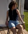 Red Button - Korte broek - Gebleekte denim - Sienna short & embroidery blea - Srb4573