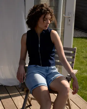 Red Button - Korte broek - Gebleekte denim - Sienna short & embroidery blea - Srb4573