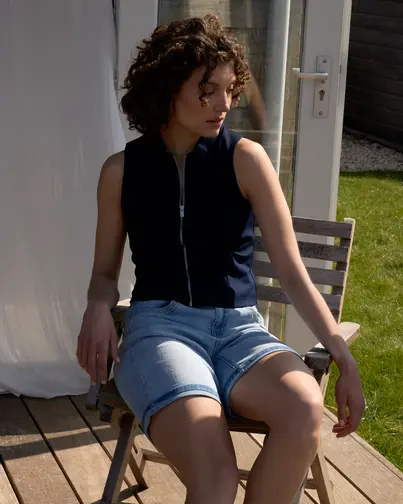 Red Button - Korte broek - Gebleekte denim - Sienna short & embroidery blea - Srb4573