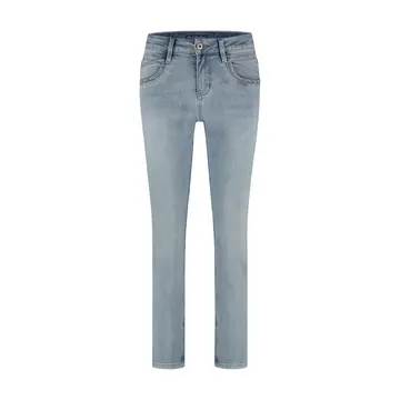 Red Button - Trendy jeans - Gebleekte denim - Sissy beads & embroidery bleac