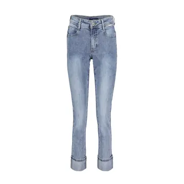 Red Button - Trendy jeans - Stonewashed Denim - Laila & rips midstone