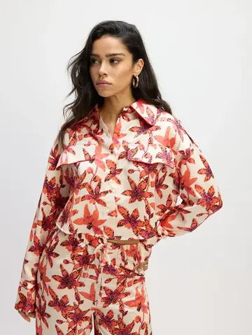 Refined - Blouse lange mouw - Rood - Freya Blouse - R2502991605
