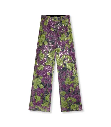 Refined - Katoenen broek - Bloemenprint - NOVA wide fit pants - r2411169593