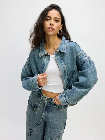 Refined - Spijkerjas - Vintage Denim - GEORGIA woven jacket wide cufs - r2502471599