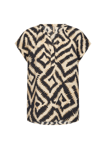 Soyaconcept - Blouse korte mouw - Beige - SC-Pixi 1