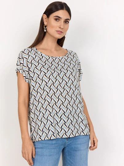 soyaconcept - Blouse korte mouw - Lichtblauw - Sc-Penny 1