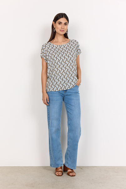 soyaconcept - Blouse korte mouw - Lichtblauw - Sc-Penny 1
