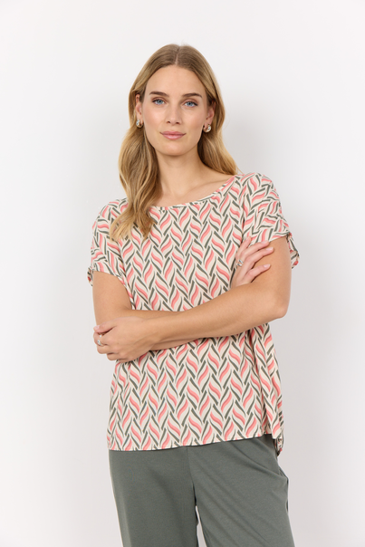 soyaconcept - Blouse korte mouw - Oranje - Sc-Penny 1