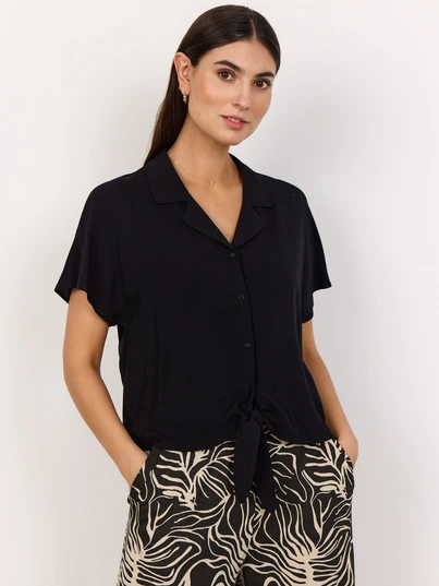 Soyaconcept - Blouse korte mouw - Zwart - Sc-Radia 69