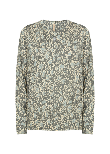 soyaconcept - Blouse lange mouw - Grijs - Sc-Felicity Aop 493