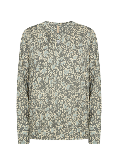 soyaconcept - Blouse lange mouw - Grijs - Sc-Felicity Aop 493