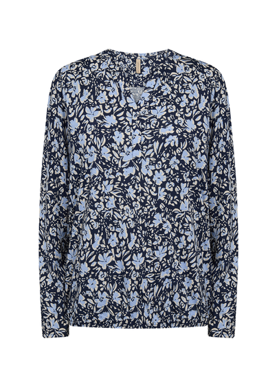soyaconcept - Blouse lange mouw - Lichtblauw - Sc-Felicity Aop 493