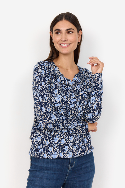 soyaconcept - Blouse lange mouw - Lichtblauw - Sc-Felicity Aop 493