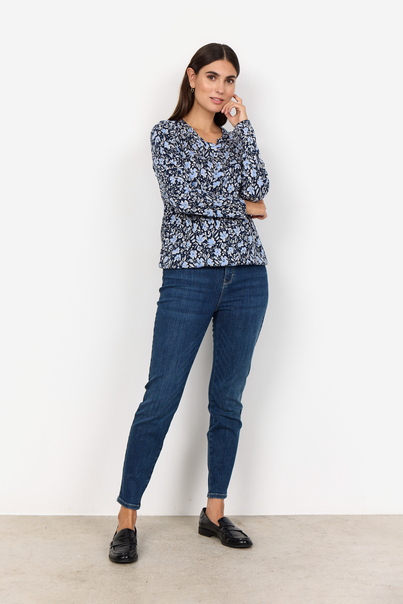 soyaconcept - Blouse lange mouw - Lichtblauw - Sc-Felicity Aop 493