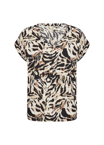 Soyaconcept - Trendy T-shirt korte mouw - Beige - Sc-Perla 1