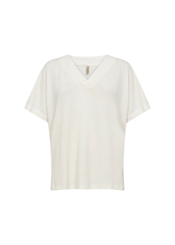 Soyaconcept - Trendy T-shirt korte mouw - Ecru - Sc-Delia 1 - 25.683