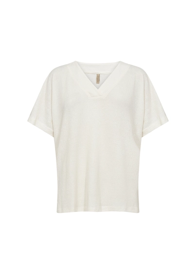 Soyaconcept - Trendy T-shirt korte mouw - Ecru - Sc-Delia 1 - 25.683