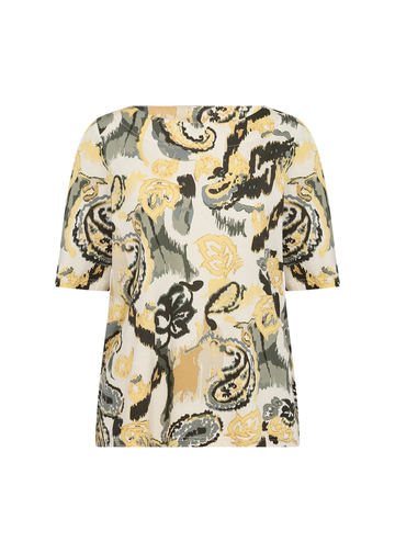 Soyaconcept - Trendy T-shirt korte mouw - Geel - Sc-Felicity Aop 501