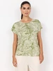 Soyaconcept - Trendy T-shirt korte mouw - Groen - Sc-Marica Aop 330