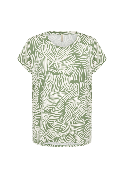 Soyaconcept - Trendy T-shirt korte mouw - Groen - Sc-Marica Aop 330