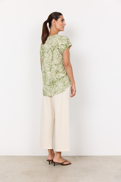 Soyaconcept - Trendy T-shirt korte mouw - Groen - Sc-Marica Aop 330