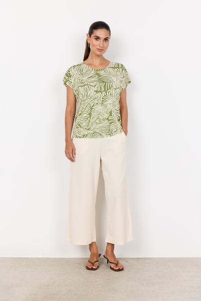 Soyaconcept - Trendy T-shirt korte mouw - Groen - Sc-Marica Aop 330