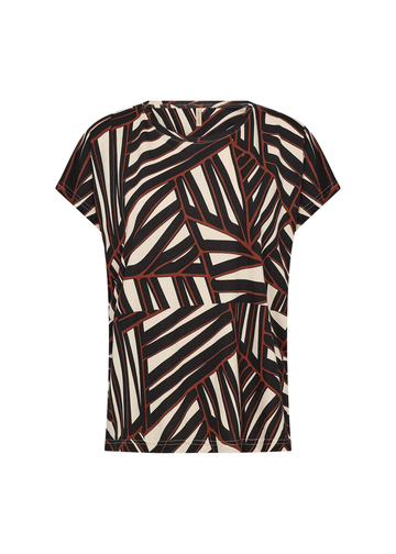 Soyaconcept - Trendy T-shirt korte mouw - Roest - Sc-Felicity Aop 509