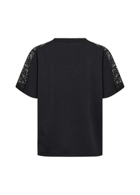 Soyaconcept - Trendy T-shirt korte mouw - Zwart - Sc-Banu 235