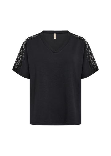Soyaconcept - Trendy T-shirt korte mouw - Zwart - Sc-Banu 235