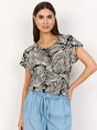 Soyaconcept - Trendy T-shirt korte mouw - Zwart - Sc-Marica Aop 330