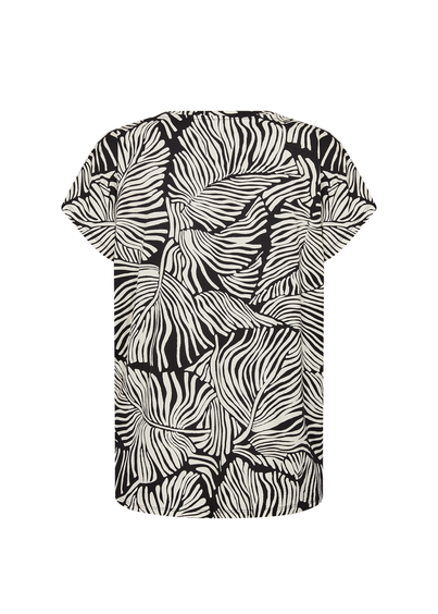 Soyaconcept - Trendy T-shirt korte mouw - Zwart - Sc-Marica Aop 330
