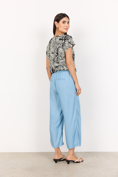 Soyaconcept - Trendy T-shirt korte mouw - Zwart - Sc-Marica Aop 330