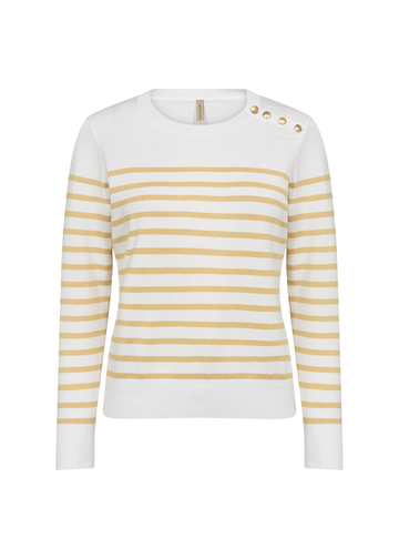 Soyaconcept - Trui met ronde hals - Geel - Sc-Dollie Stripe 783