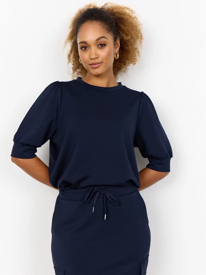 soyaconcept - Trui met ronde hals - Marineblauw - Sc-Banu 83