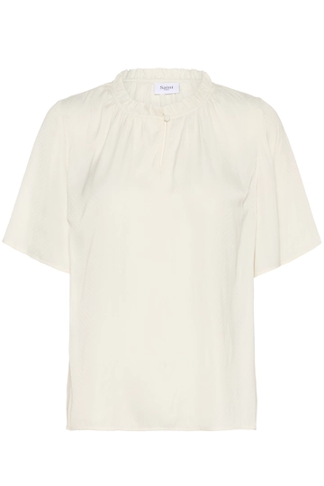 St.Tropez - Blouse korte mouw - Ecru - BrianaSZ Flared Blouse