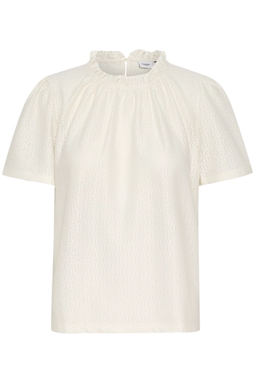St.Tropez - Blouse korte mouw - Ecru - JovitaSZ Blouse