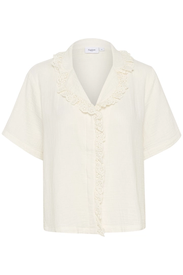 St. Tropez - Blouse korte mouw - Ecru - KatinaSZ Shirt - 30514110