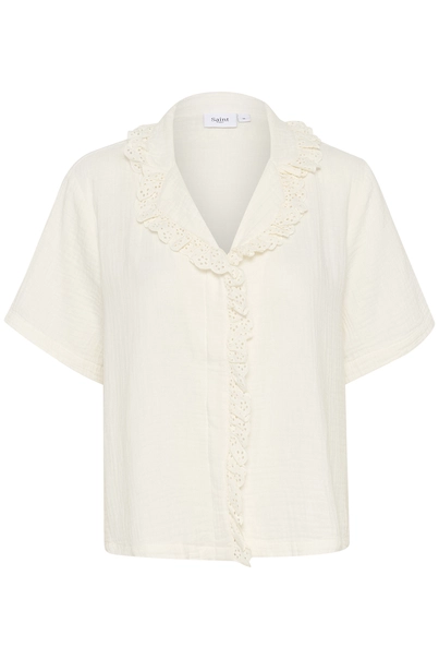 St. Tropez - Blouse korte mouw - Ecru - KatinaSZ Shirt - 30514110