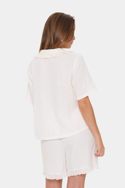 St. Tropez - Blouse korte mouw - Ecru - KatinaSZ Shirt - 30514110