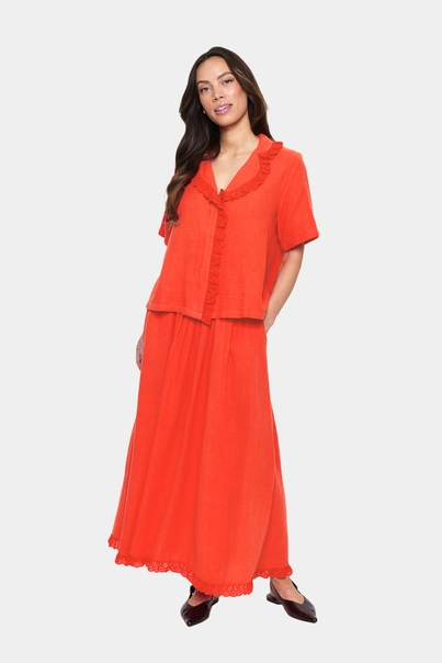 St. Tropez - Blouse korte mouw - Oranje - KatinaSZ Shirt - 30514110