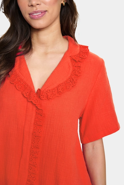 St. Tropez - Blouse korte mouw - Oranje - KatinaSZ Shirt - 30514110