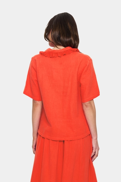 St. Tropez - Blouse korte mouw - Oranje - KatinaSZ Shirt - 30514110