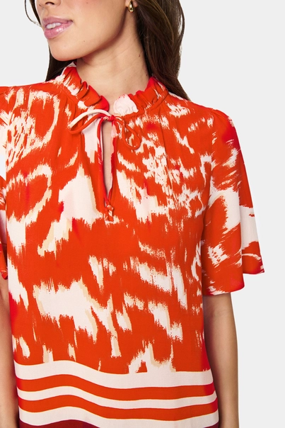 St. Tropez - Blouse korte mouw - Oranje - KhloeSZ Blouse - 30514031