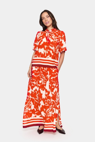 St. Tropez - Blouse korte mouw - Oranje - KhloeSZ Blouse - 30514031
