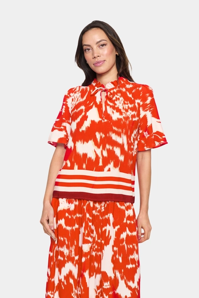 St. Tropez - Blouse korte mouw - Oranje - KhloeSZ Blouse - 30514031