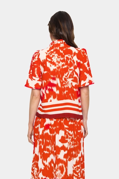 St. Tropez - Blouse korte mouw - Oranje - KhloeSZ Blouse - 30514031