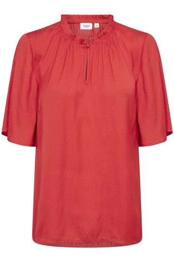 St.Tropez - Blouse korte mouw - Rood - BrianaSZ Flared Blouse