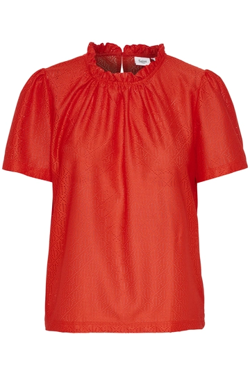 St.Tropez - Blouse korte mouw - Rood - JovitaSZ Blouse