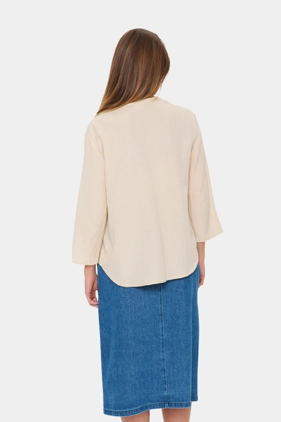 St. Tropez - Blouse lange mouw - Beige - KathaSZ Blouse - 30514113